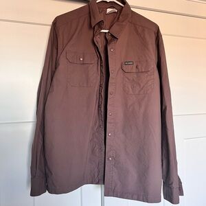 Columbia Sportswear Men’s Mauve Snap Button-Up Shirt jacket